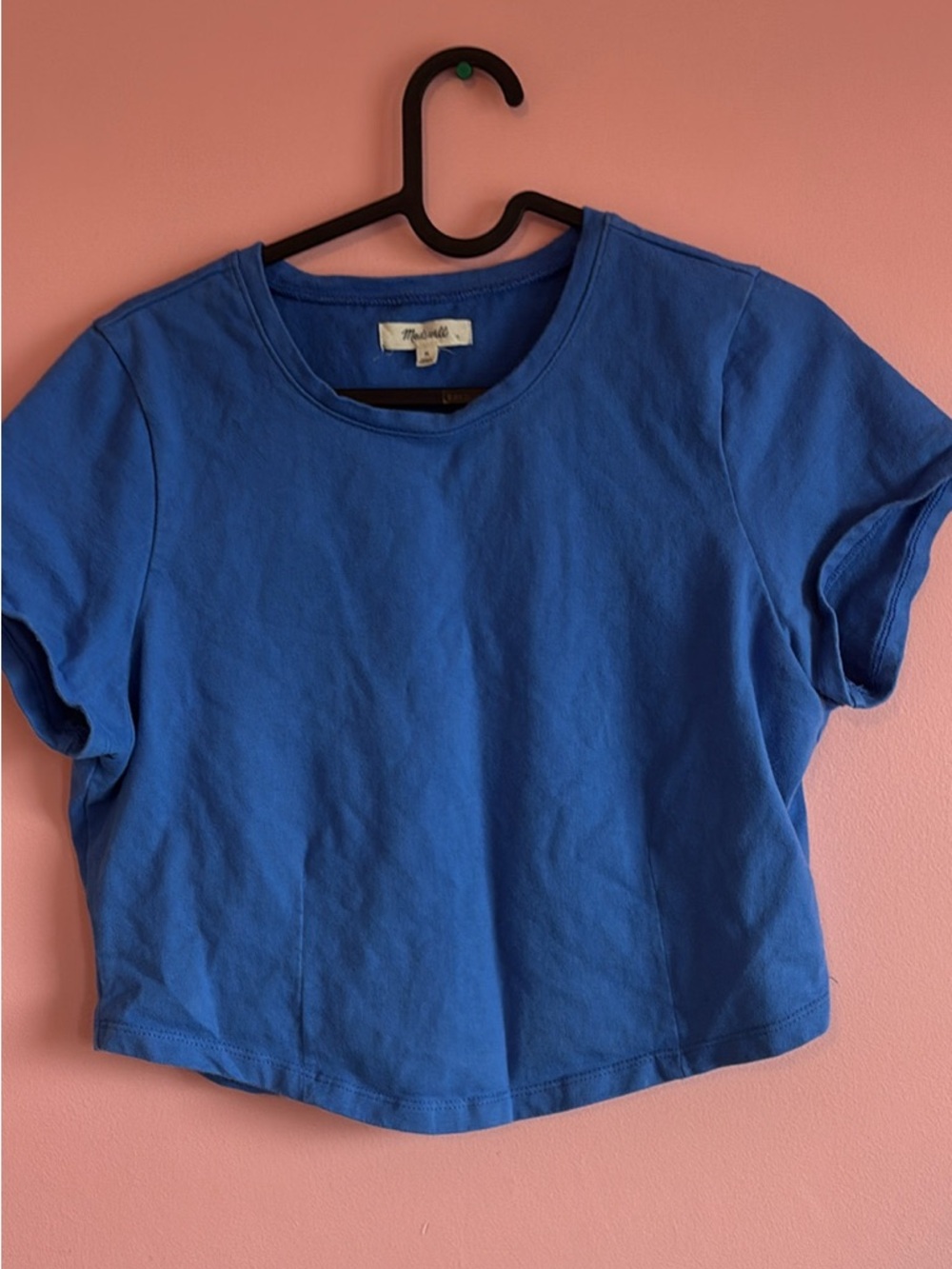 Madewell Royal Blue Cropped Tee
